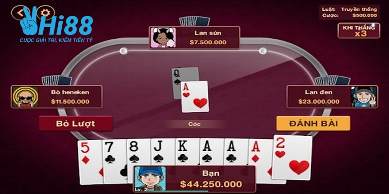 cach danh bai tien len